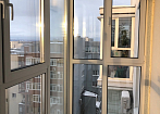 Остекление балкона от пола до потолка. Профиль КВЕ 70 мм, двухкамерный мультифункциональный стеклопакет mobile